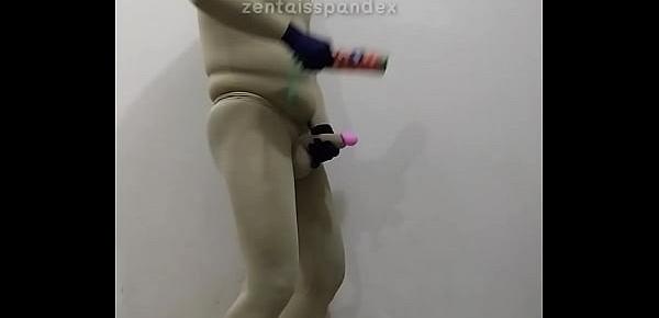  Zentai penis femdom slave cbt